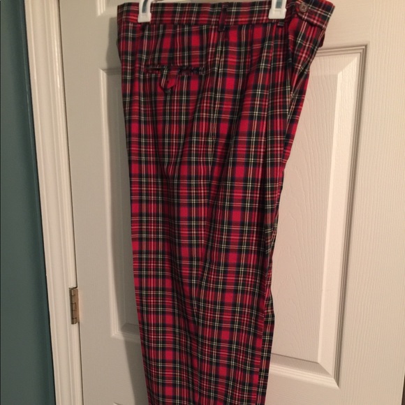 tartan wool trousers mens